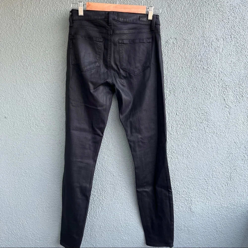 NWT Paige Verdugo Ankle Jeans Sterling Dark Coated sz 27 - Picture 3 of 5